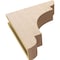 Ekena Millwork 4"W x 16"D x 16"H Thin New Brighton Rough Cedar Woodgrain TimberThane Corbel, Primed Tan CORUR04X16X16NEBRCPR - alternate 5